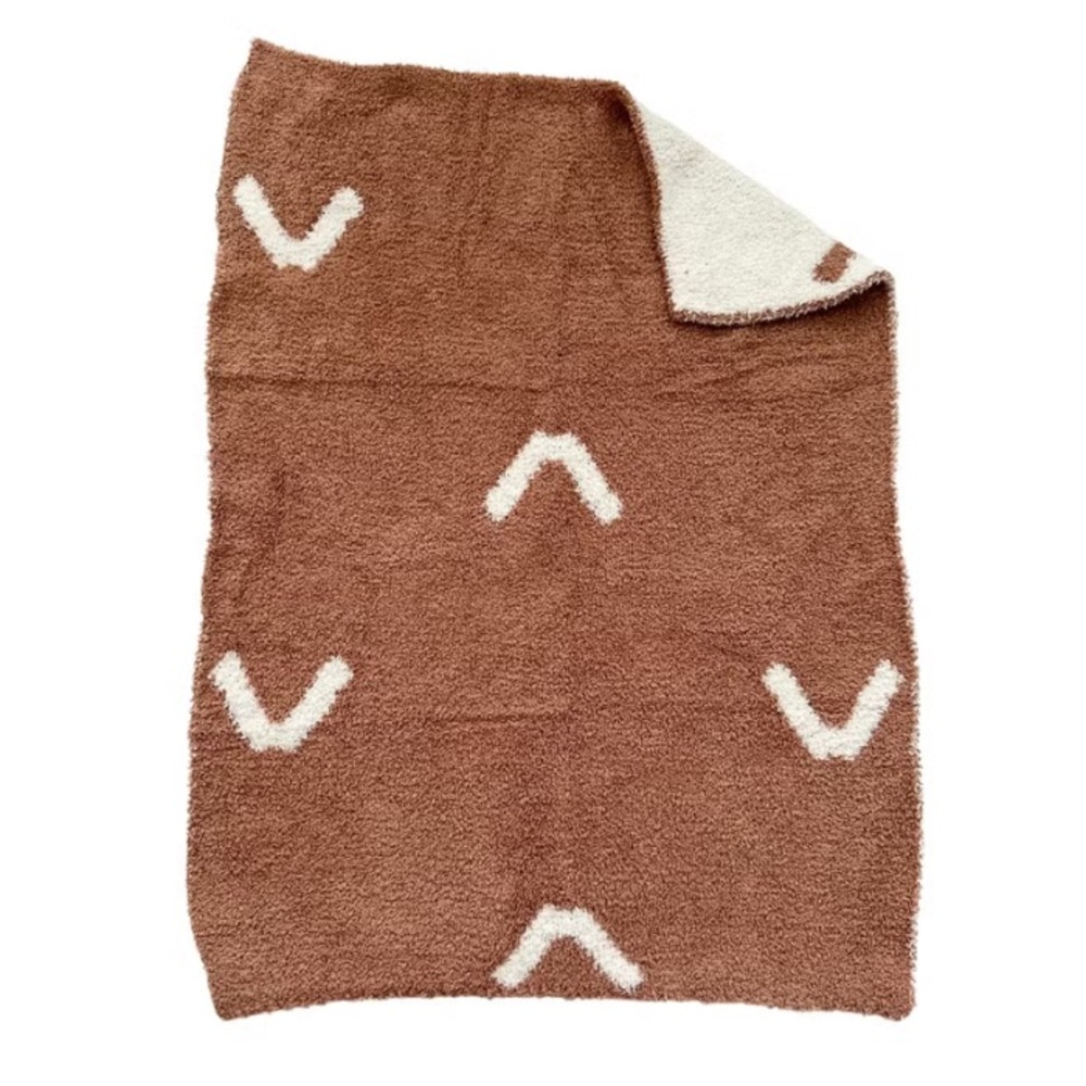 Brown and White Mini Blanket